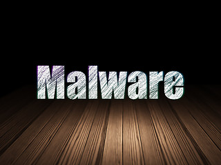 Image showing Privacy concept: Malware in grunge dark room