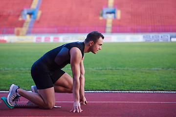 Image showing Athletic man start