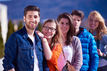 Image showing happy students group