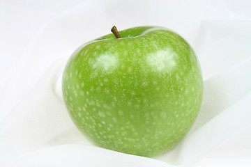 Image showing Apple on textile background