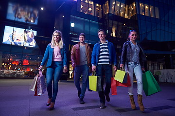 Image showing Group Of Friends Enjoying Shopping