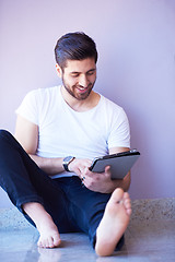 Image showing student working on tablet