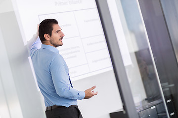 Image showing Business presentation on corporate meeting.