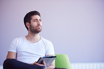 Image showing student working on tablet