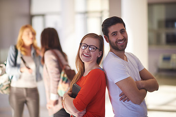 Image showing students couple standing together