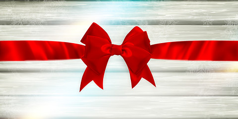 Image showing Red ribbon and bow. EPS 10