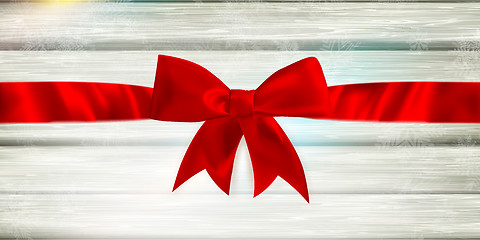 Image showing Red ribbon and bow. EPS 10