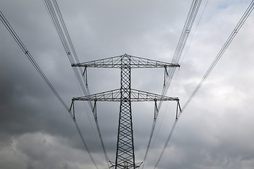 Image showing Electric lines above