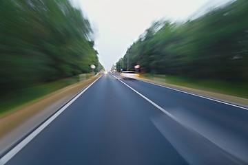 Image showing Road travel motion blur