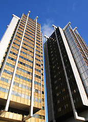 Image showing Twin skyscrapers