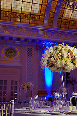 Image showing flowers on table in wedding day