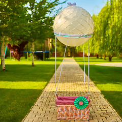 Image showing The toy air balloon for child