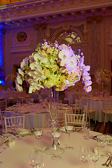 Image showing flowers on table in wedding day