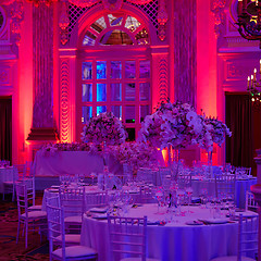 Image showing flowers on table in wedding day