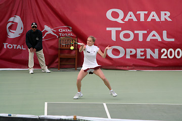 Image showing Anna Chakvetadze on court in Qatar