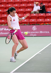 Image showing Nathalie Dechy playing at Qatar Open 2008