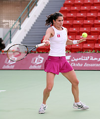 Image showing Nathalie Dechy in action at Qatar Open 2008