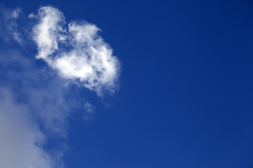 Image showing Blue sky with little sunlight clouds