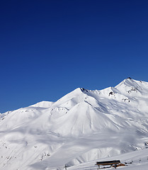 Image showing Ski slope at nice sunny day