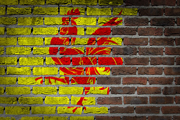 Image showing Dark brick wall - Wallonia