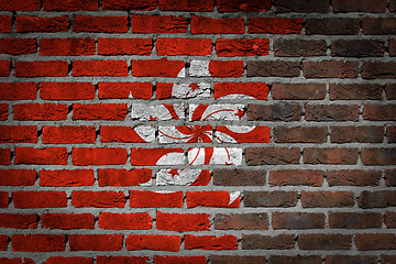 Image showing Dark brick wall - Hong Kong