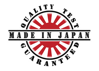 Image showing Quality test guaranteed stamp 