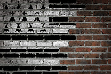 Image showing Dark brick wall - Brittany