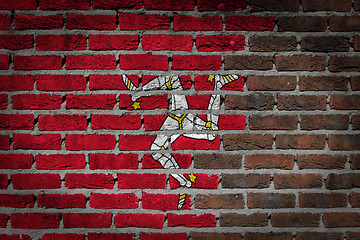 Image showing Dark brick wall - Isle of man