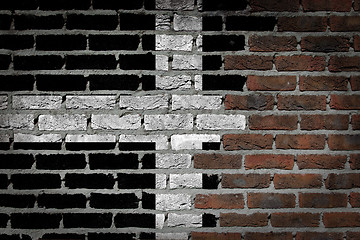 Image showing Dark brick wall - Cornwall