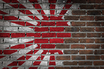 Image showing Dark brick wall - Japan
