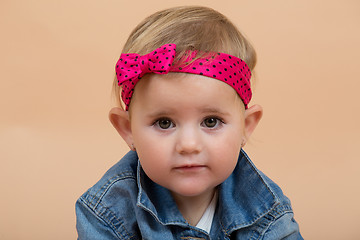 Image showing one year baby portrait