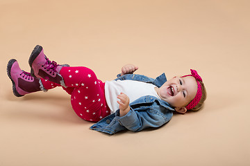 Image showing one year baby portrait