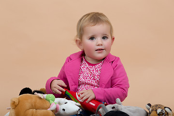 Image showing one year baby portrait