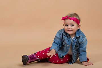 Image showing one year baby portrait