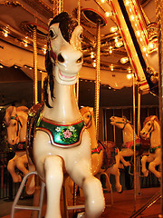 Image showing Smiling Carousel Horse