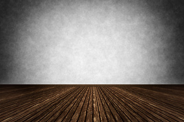 Image showing Dark room with wooden floor