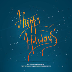 Image showing Happy holiday lettering