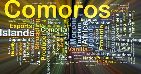 Image showing Comoros background concept glowing