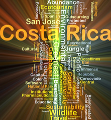 Image showing Costa Rica background concept glowing