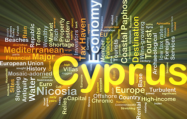 Image showing Cyprus background concept glowing