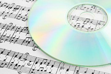 Image showing Audio CD and music notes