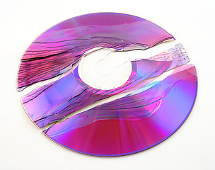 Image showing Broken purple DVD