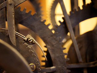 Image showing Grunge gear, cog wheels background. Concept of industrial, science, clockwork, technology.