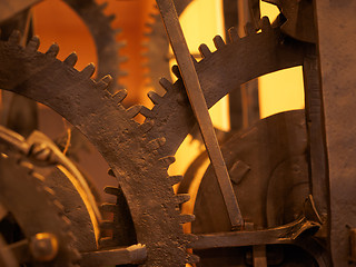 Image showing Grunge gear, cog wheels background. Concept of industrial, science, clockwork, technology.