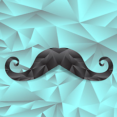 Image showing Black Polygonal Mustache