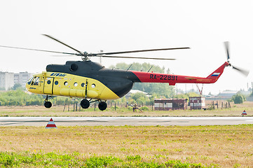 Image showing Passenger helicopter MI-8 landing