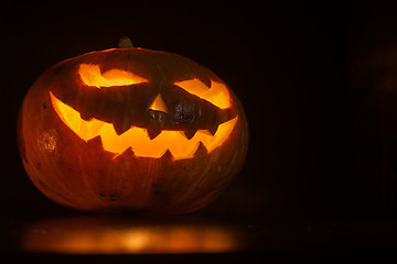 Image showing Halloween pumpkin on black