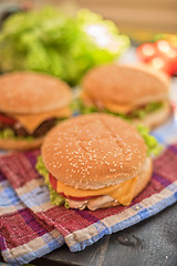 Image showing home made burgers