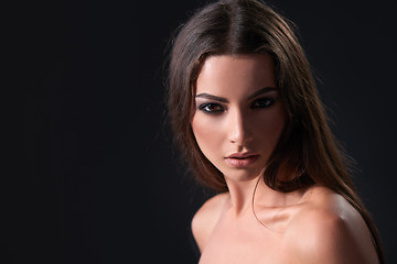 Image showing Fashion model with smokey makeup