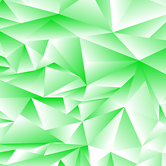 Image showing Abstract Green Polygonal Background